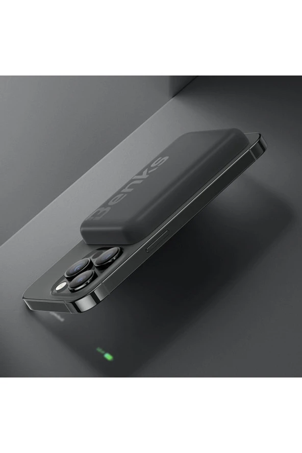 Magsafe Powerbank Benks MP10 İnce Tasarımlı Powerbank 6000mAh Siyah