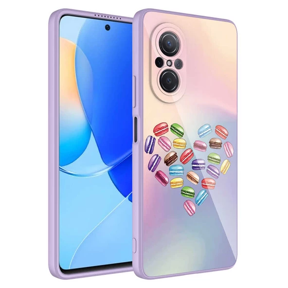 Huawei Nova 9 SE Kılıf Kamera Korumalı Desenli Sert Silikon Kapak