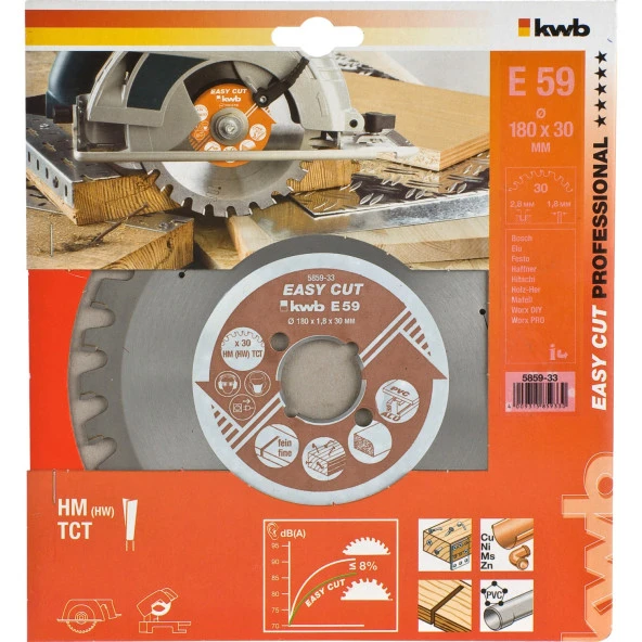 Kwb Sunta Testere 180*30.0 Mm 30 Diş Z30 585933