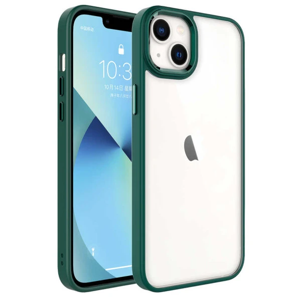 Apple iPhone 14 Kılıf Sararmaz Defens Armour Krom Case