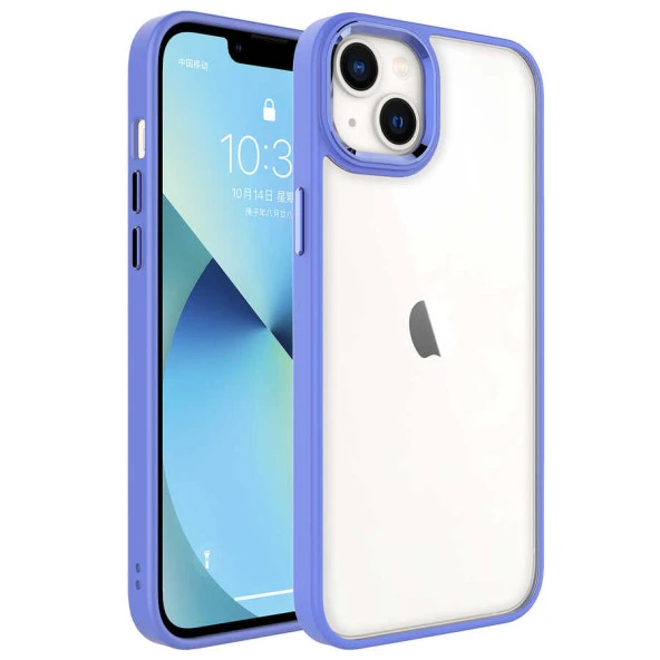 Apple iPhone 14 Plus Kılıf Sararmaz Defens Armour Krom Case