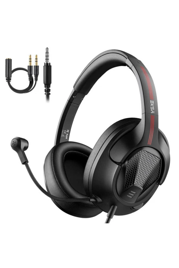E3d Gaming Kulaklık Oyuncu Kulaklığı Led Işıklı 3.5 Mm & Çıkarılabilir Mikrofon