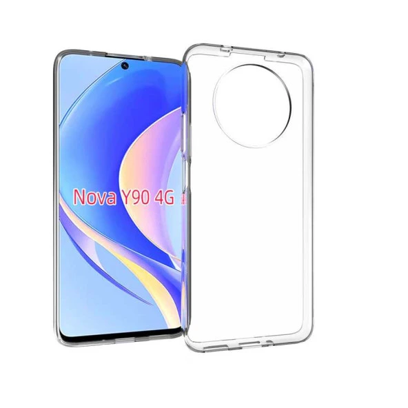 Huawei Nova Y90 Kılıf Şeffaf Silikon Hibrit Case Kapak