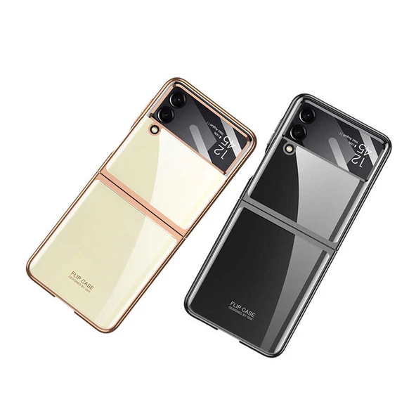 Samsung Galaxy Z Flip 4 Kılıf Kıpta Lens Korumalı Kapak - 9