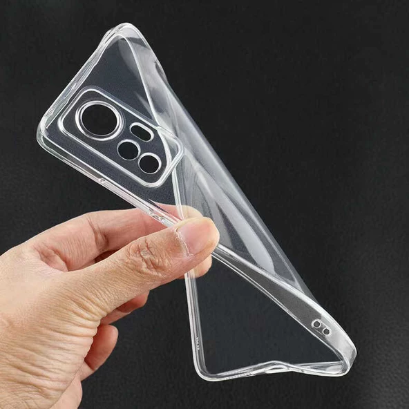 Xiaomi Mi 12 Lite Kılıf Şeffaf Silikon Hibrit Case Kapak - Resim 6