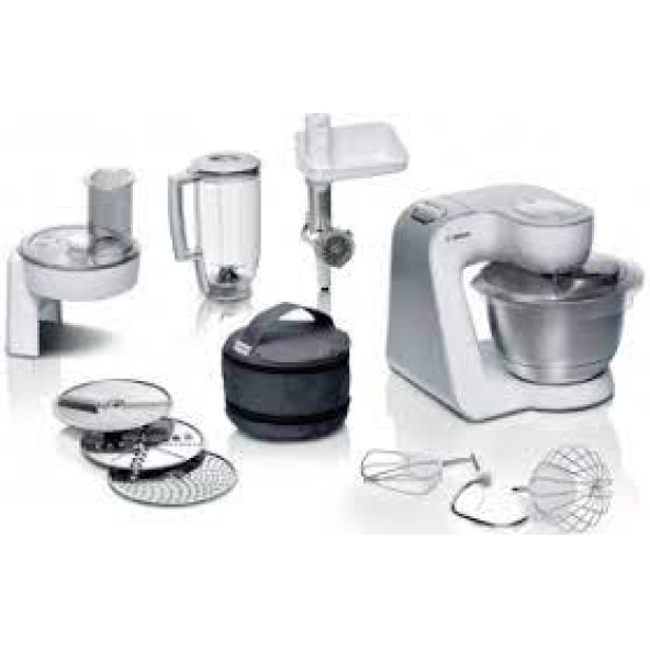 BOSCH MUM 5 SERİE 4 CREATİONLİNE (MUM58231) 1000W MUTFAK ROBOTU WHİTE - SİLVER