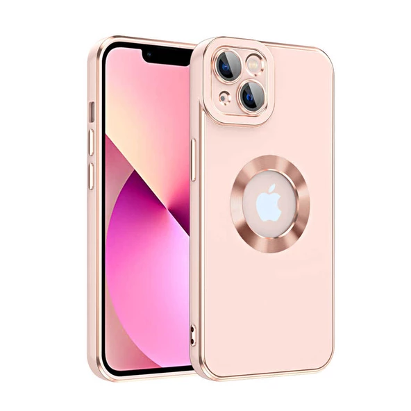 Apple iPhone 14 Kılıf Logo Açık Kristal Kapak