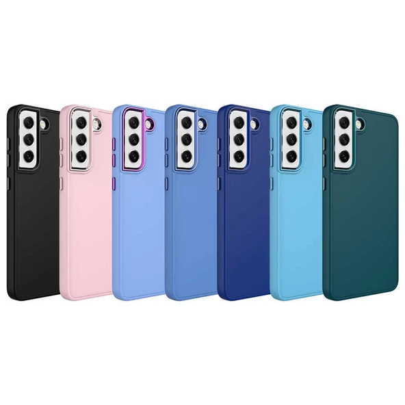 Samsung Galaxy S21 FE Kılıf Metal Çerçeve Lansman Silikon Kapak - Resim 2