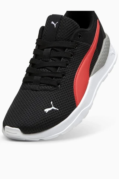 Puma Anzarun Lite Jr 372004 37 Unisex Yürüyüş ve Koşu Ayakkabısı Siyah Kırmızı 35,5-39 - Resim 6