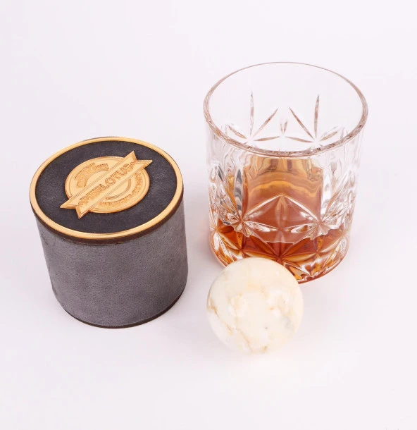 Perlotus Jupiter Seri Küre Granit Mermer Viski Taşı Premium Kutusunda - 3