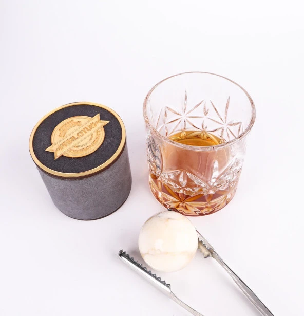 Perlotus Jupiter Seri Küre Granit Mermer Viski Taşı Premium Kutusunda - 4