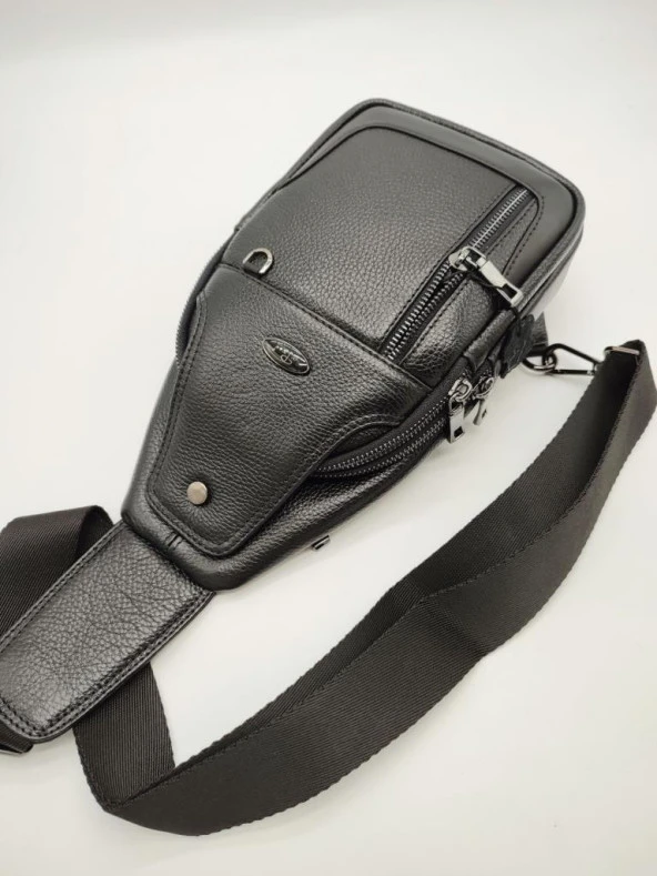 Erkek Deri Badi Bag Çanta Spor Model Siyah Renk - 2