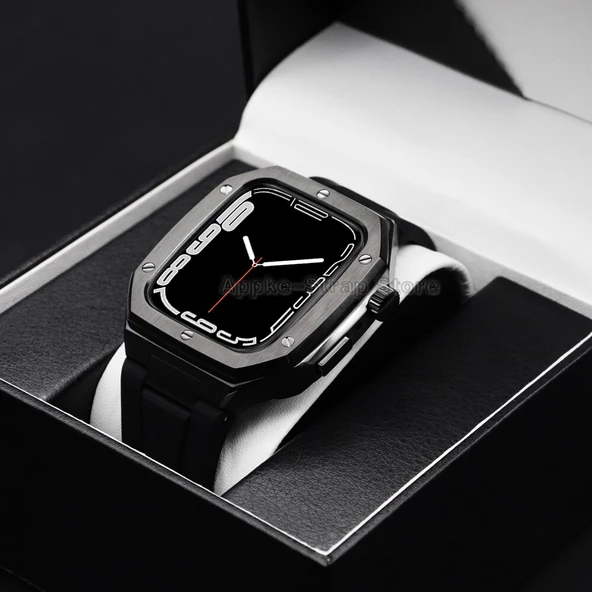 Apple Watch 7 8 45mm Kordon Metal Kasa Kordon 65