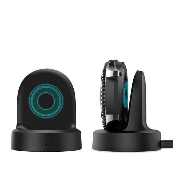 Samsung Galaxy Watch Gear S2 S3 S4 Sort Usb Akıllı Saat Şarj Kablosu Standı - 2