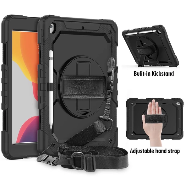 Apple iPad 9. 8. 7. Nesil 10.2" Kılıf Defender Askılı Pars Case Fuji 2019 2020 2021 2022 - 2