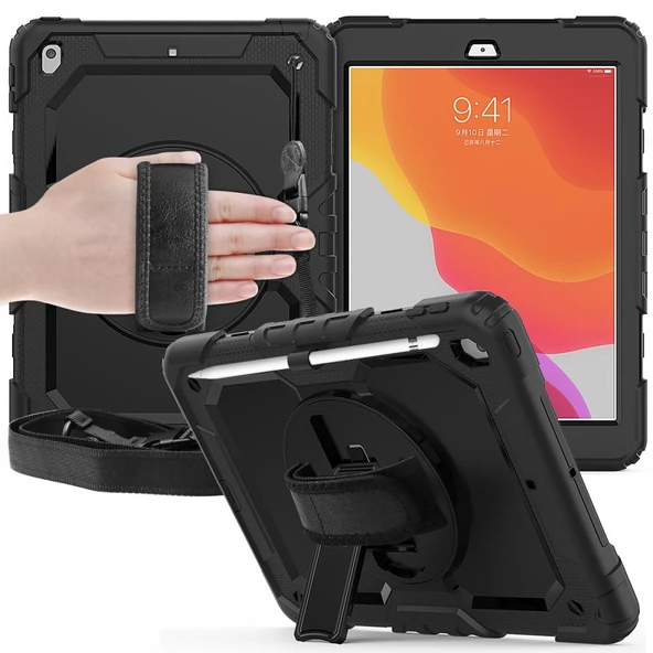 Apple iPad 9. 8. 7. Nesil 10.2" Kılıf Defender Askılı Pars Case Fuji 2019 2020 2021 2022 - 6