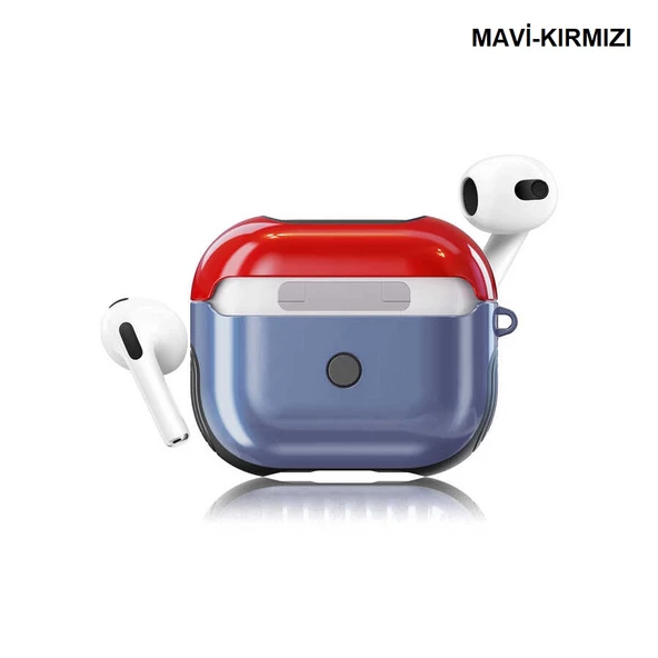 Apple Airpods 3. Nesil ile uyumlu Kılıf Shockproof Silikon Renkli Uyumlu Kılıf - 3