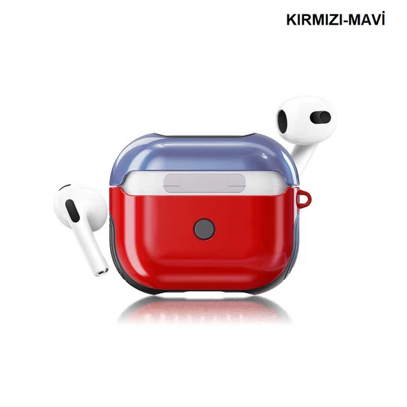 Apple Airpods 3. Nesil ile uyumlu Kılıf Shockproof Silikon Renkli Uyumlu Kılıf - 2