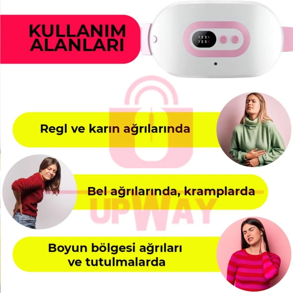 Upway Şarjlı Titreşimli Sıcak Terapi Kemeri - 3