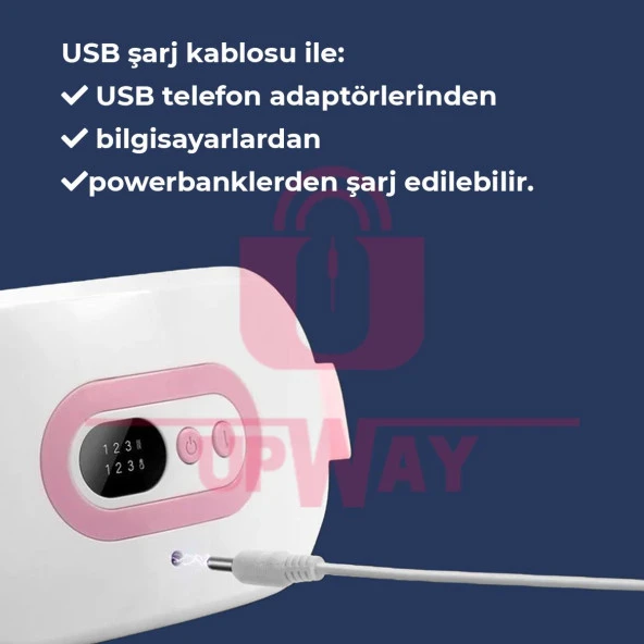 Upway Şarjlı Titreşimli Sıcak Terapi Kemeri - 7