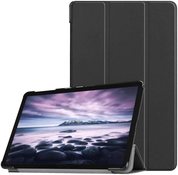 Samsung Galaxy Tab S4 T830 T835 T837 Kılıf PU Deri Smart Standlı Case