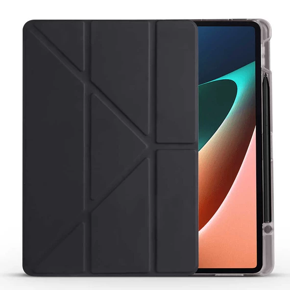 Xiaomi Mi Pad 5 / 5 Pro Kılıf Kalem Bölmeli Trifolding Case