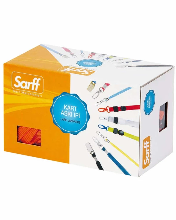 Sarff Metal Klips.TURUNCU Askı İpi. 50  Adetet