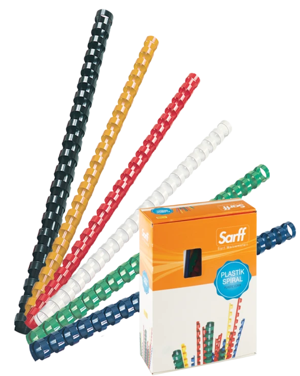 Sarff 14mm.BEYAZ DELUX Plastik Spiral 100 Adet