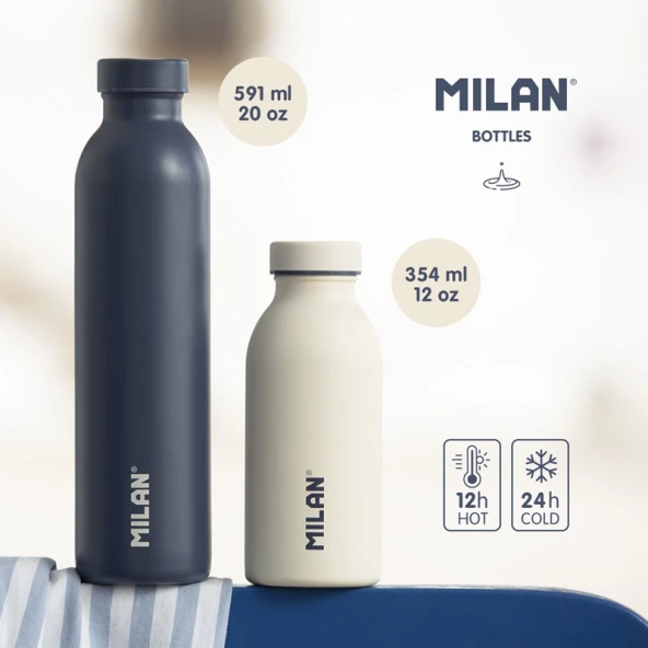 MILAN 643020B 1918 LACİVERT PASLANMAZ TERMOS MATARA 591ML - 8