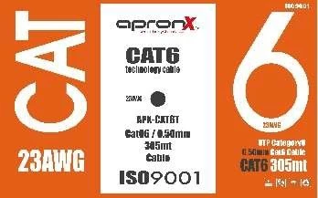 Apronx Cat6 23AWG 305Mt 0,50mm Turuncu Utp Kablo