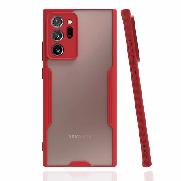 Samsung Galaxy Note 20 Ultra Kılıf Kenar Renkli Kamera Korumalı Mat Kapak - 5