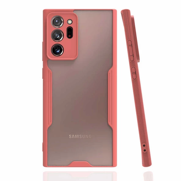 Samsung Galaxy Note 20 Ultra Kılıf Kenar Renkli Kamera Korumalı Mat Kapak - 10