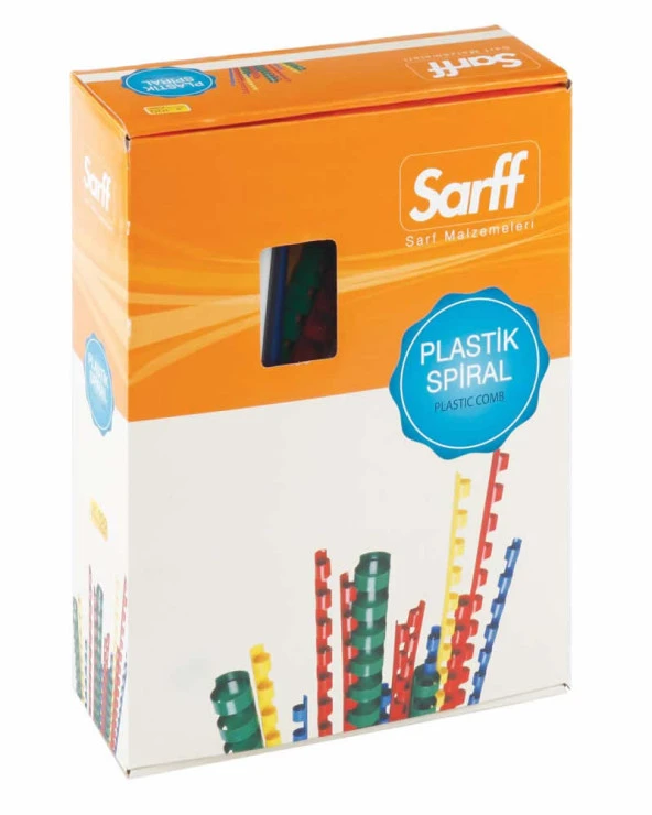 Sarff 6mm.MAVİ DELUX Plastik Spiral 100  Adet