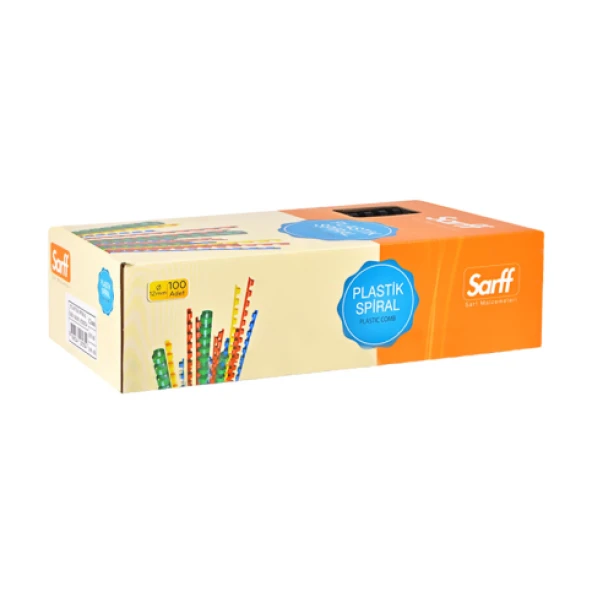 Sarff 12mm.KIRMIZI DELUX Plastik Spiral 100  Adet