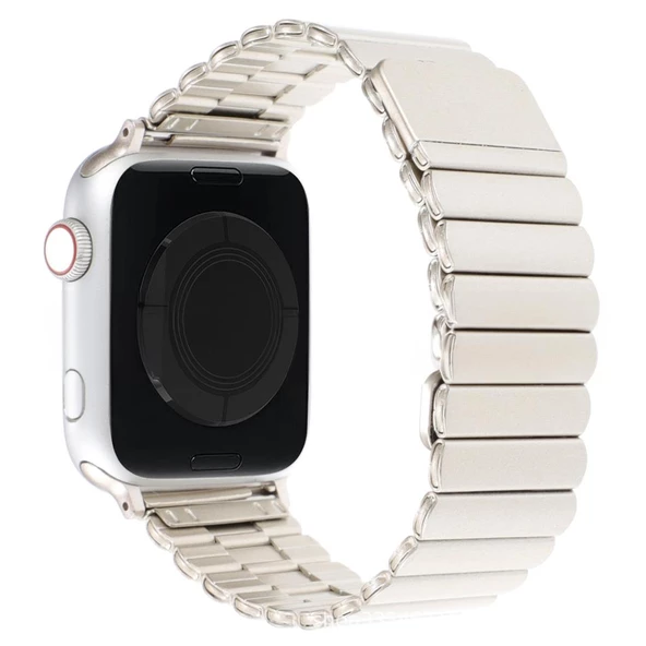 Apple Watch 10 42mm - 38/40/41mm Kordon Mıknatıslı Baklalı Metal Kordon 2/3/4/5/6/se/7/8/9 - 3