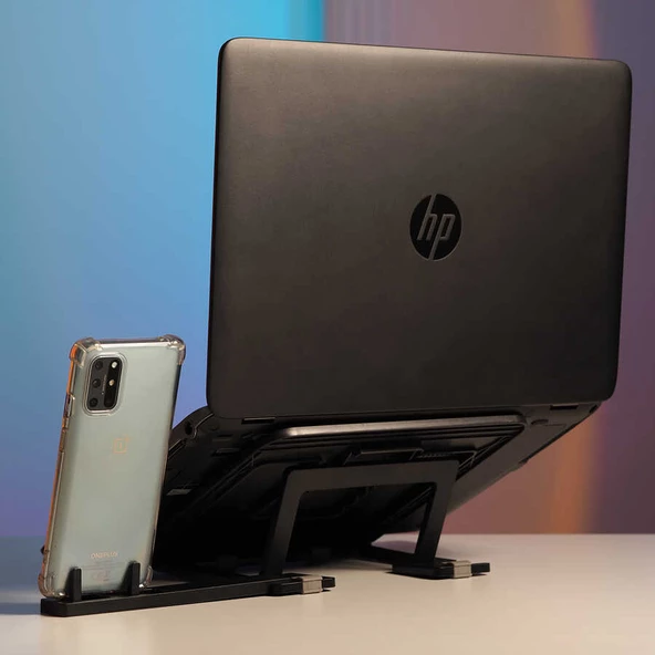 Masaüstü Bilgisayar Kademeli Laptop Standı + Telefon Standı F28 - 5