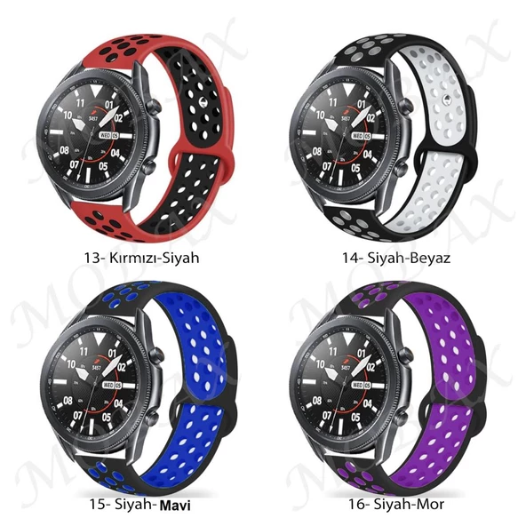 Xiaomi Mi Watch Color 1 / 2 Kordon Delikli Spor Kordon - 5