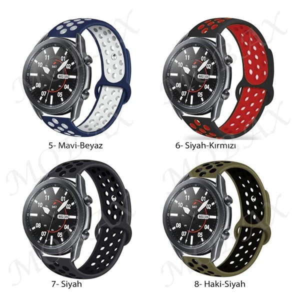 Xiaomi Mi Watch Color 1 / 2 Kordon Delikli Spor Kordon - 3