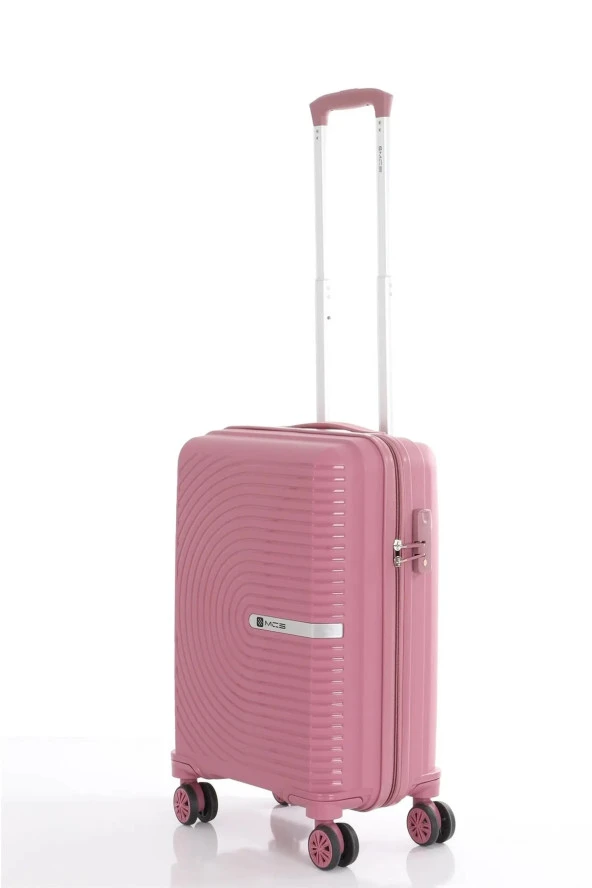 Mçs Kabin Boy Kırılmaz Polipropilen Valiz Koyu Pudra V374 - Resim 2