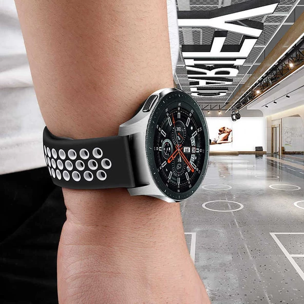 Huawei Watch GT GT2 GT3 GT4 42mm/Honor Magic 2 Kordon Delikli Spor Kordon - 8