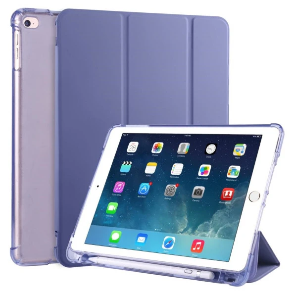 Apple iPad 7. 8. Nesil 10.2 Kılıf TPU Kalem Bölmeli A2197 A2200 A2198 A2270 A2428 A2429 A2430