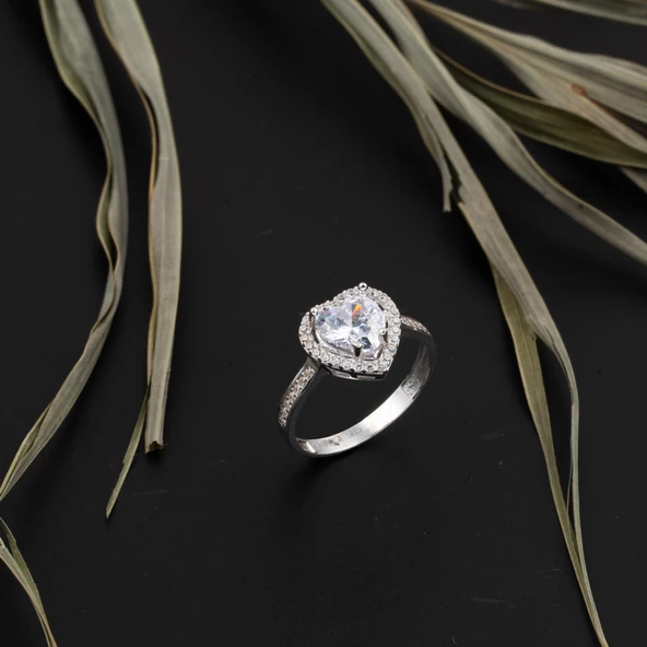 Kalpli 14 Ayar Altın Tektaş Yüzük - Resim 3