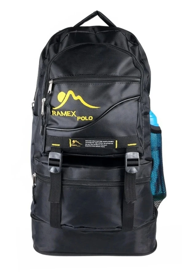 Dağcı Sırt Çantası Deprem Çantası Körüklü 65 Litre Siyah - 2