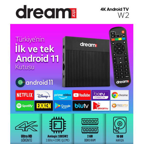 Dreamstar W2 4K Android Tv Box