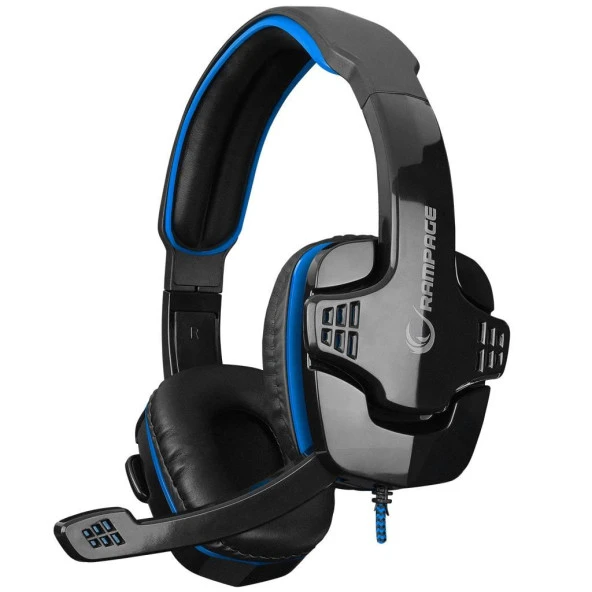 Rampage SN-R9 X-SENSE Siyah/Mavi Gaming Oyuncu Mikrofonlu Kulaklık