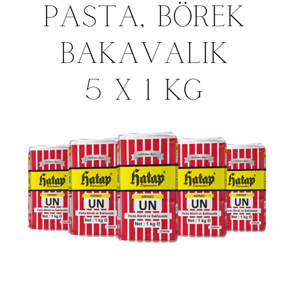 Hatap Pasta Börek ve Baklavalık Un 5 X 1 kg
