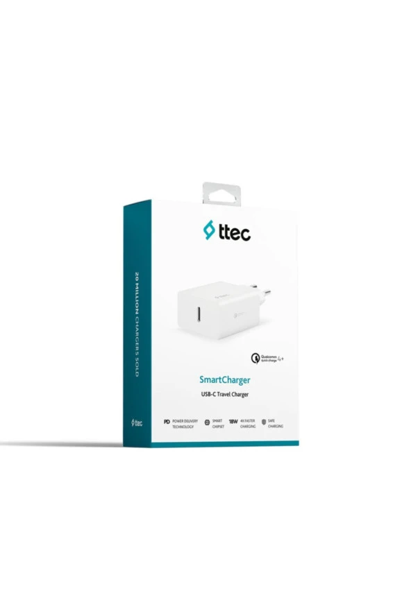Ttec Smartcharger Qc / Pd Seyahat Şarj Aleti 18w Beyaz - 2