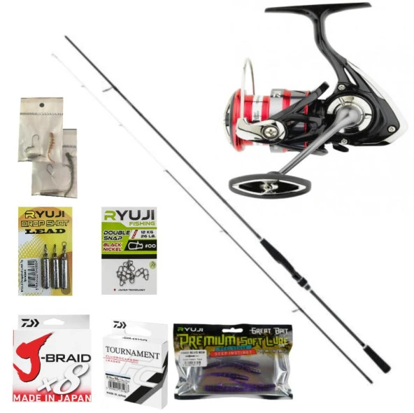 DAIWA NİNJA 224 CM 2-12 GR / NİNJA 18 LT 2500 DROPSHOT SETİ