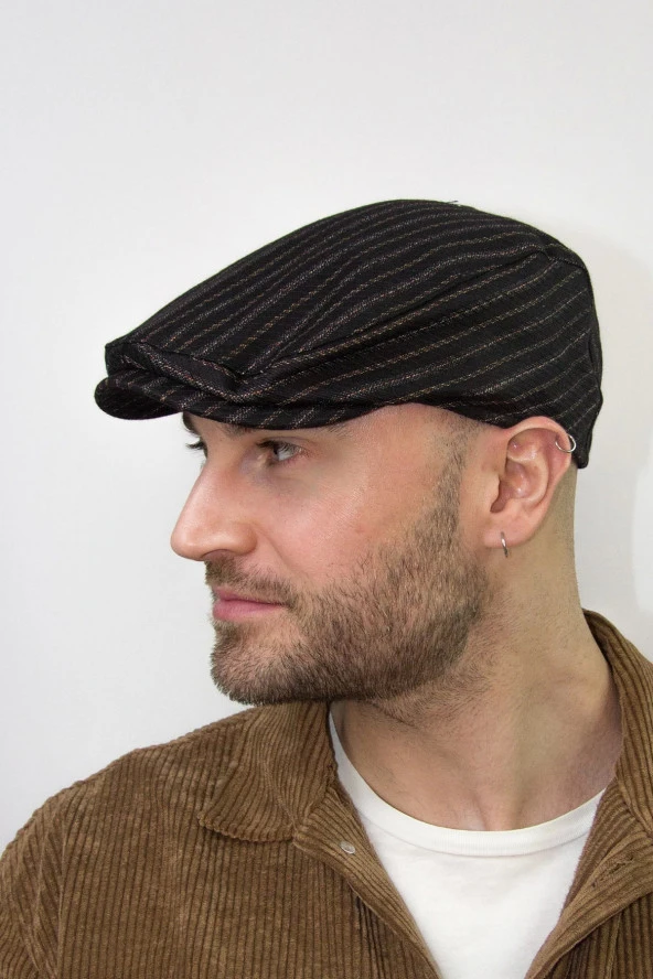 erkek-kasket-sapkasi-9991-çizgili - Resim 3