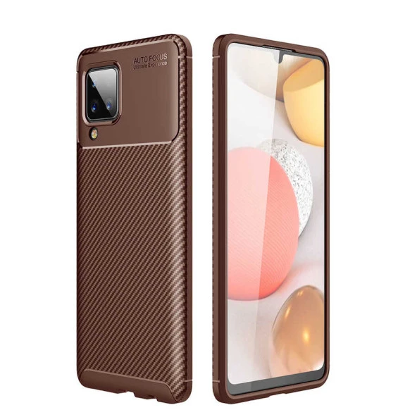 Samsung Galaxy A12 Kılıf Karbon Silikon Case